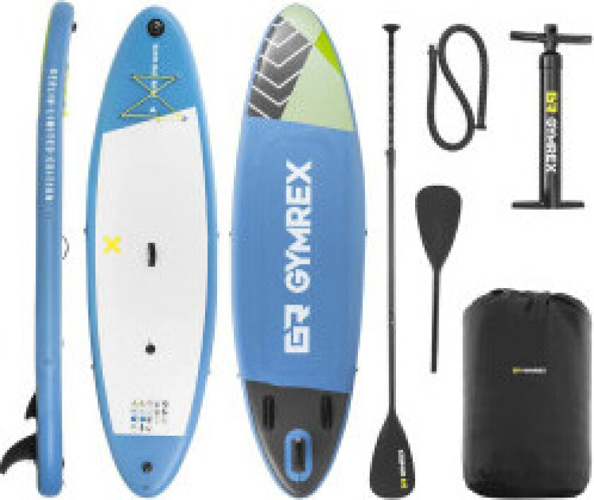 To-kammer oppblåsbart SUP-brett med tilbehør 105 kg - lyseblått