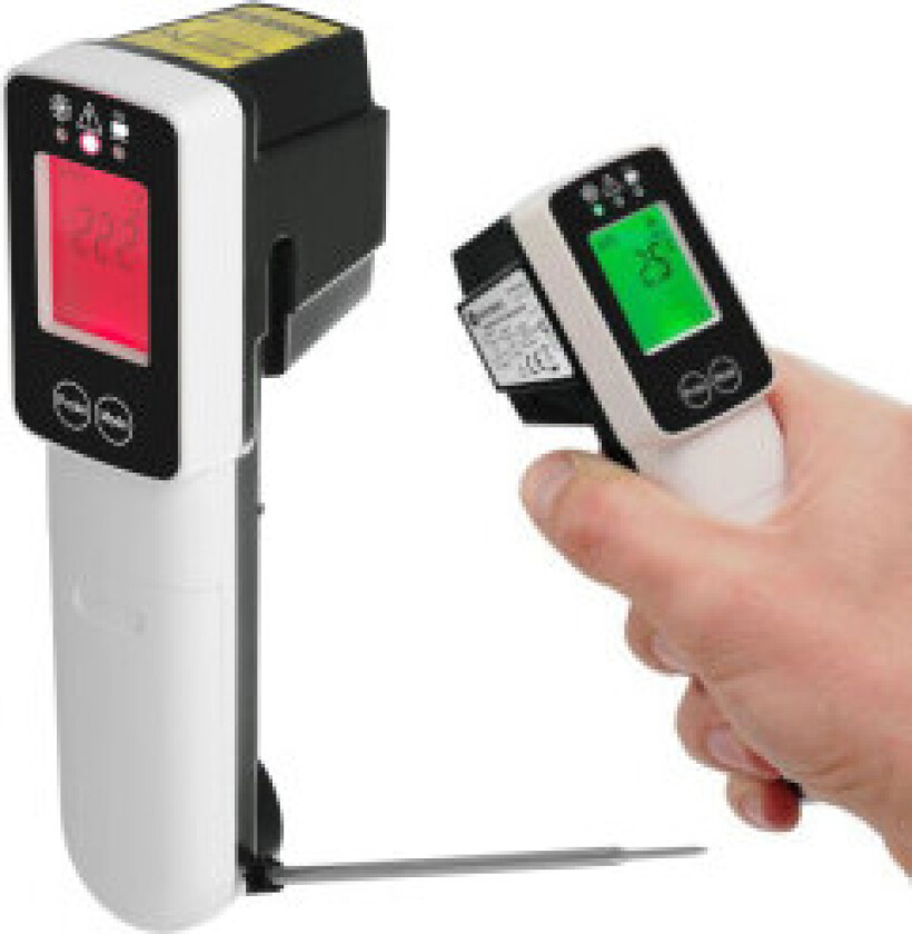 Digitalt infrarødt HACCP gastronomisk termometer med sonde fra -60C til 350C - Hendi 271254