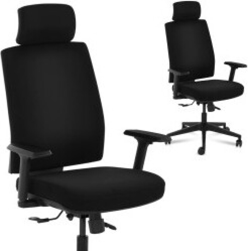 Stol, ergonomisk svingbar kontorstol med nakkestøtte, maks. 200 kg