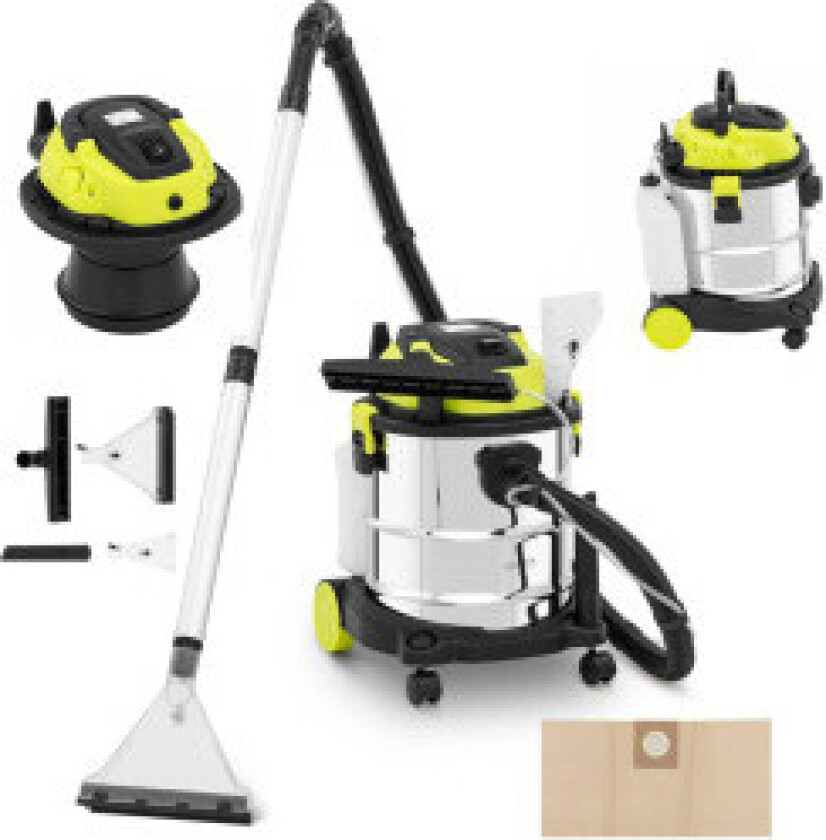 Våt- og tørrstøvsuger for tepper og møbeltrekk 1200 W 20 l