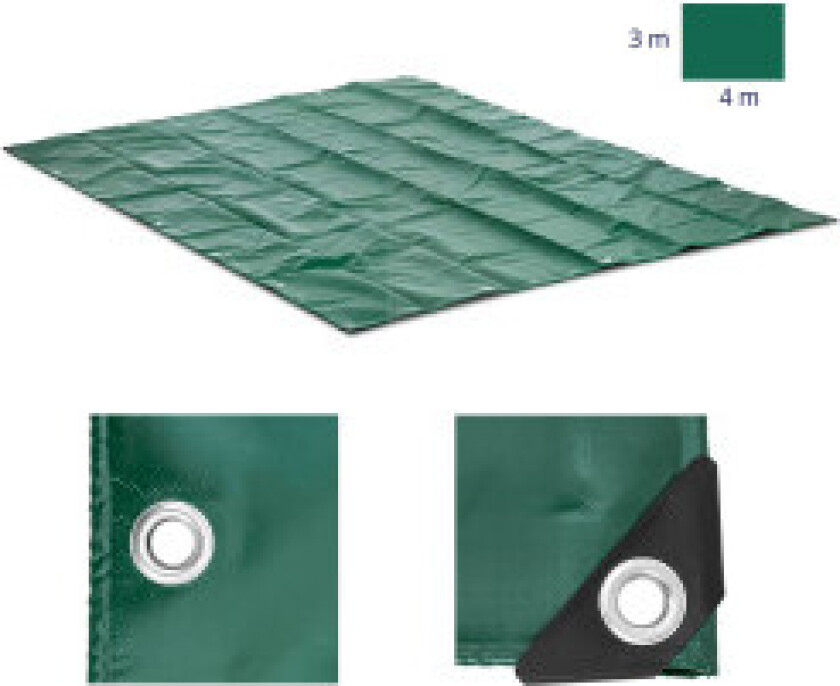 Beskyttelsestrekk presenning med maljer 400 x 300 cm