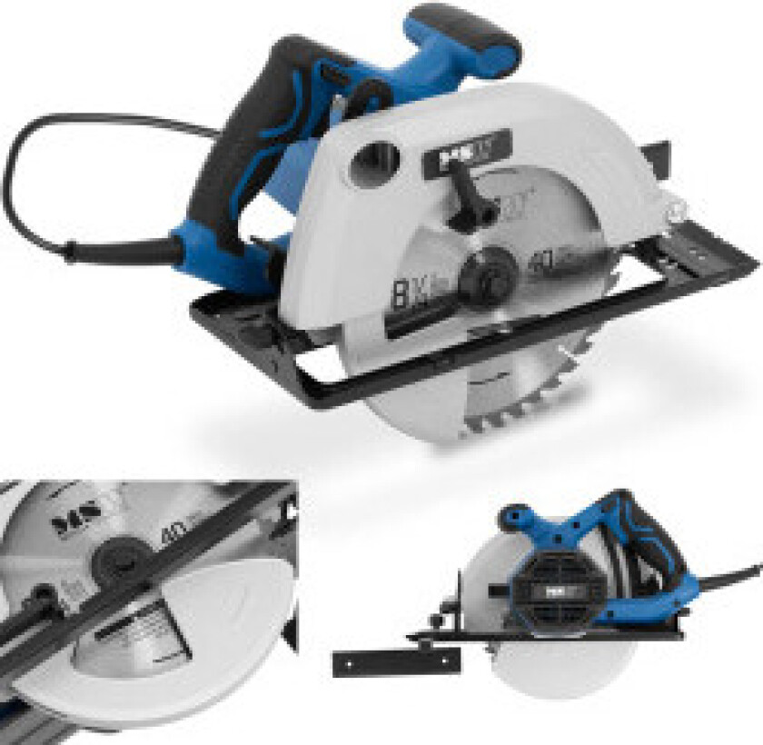 Motorsag, håndholdt sirkelsag, dia. 210 mm 2000 W 0-45 grader