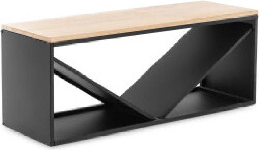 Vedstativ med benk 104 x 35 x 41 cm