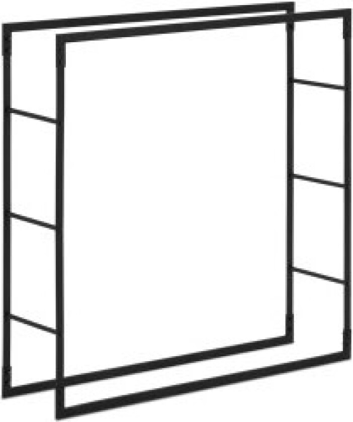 Metall rektangulært vedstativ LOFT opp til 35 kg 100 x 25 x 100 cm