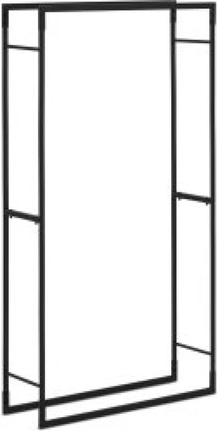 Metall rektangulært vedstativ LOFT opp til 40 kg 80 x 25 x 150 cm