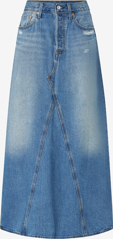 Maxi skjørt Iconic Long Skirt W/slit Own I - Blå