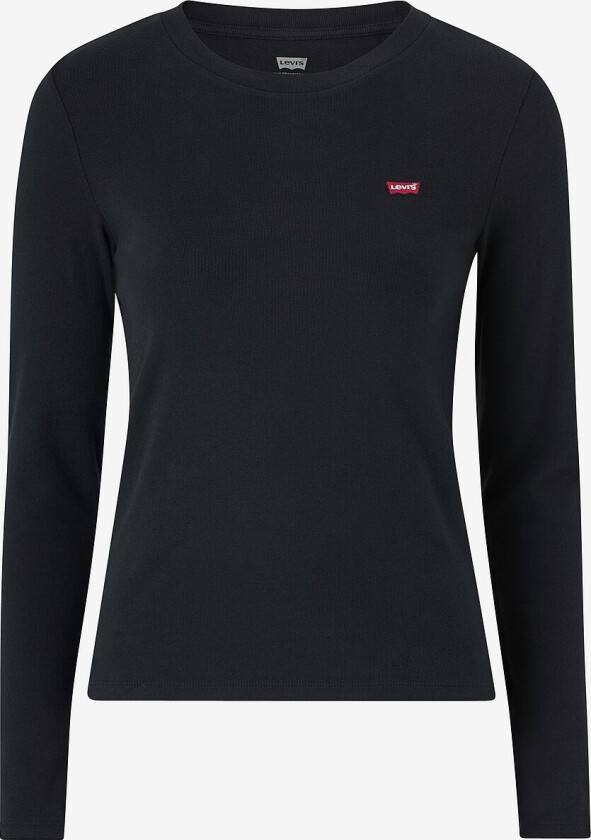Topp Essential HM LS Tee White + - Grå