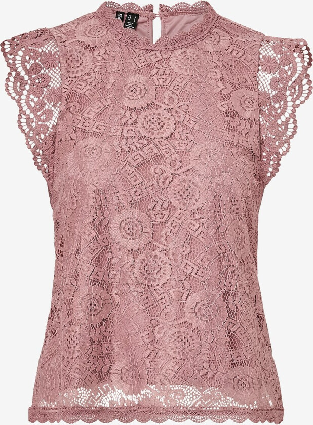 Topp pcOlline SL Lace Top - Rosa