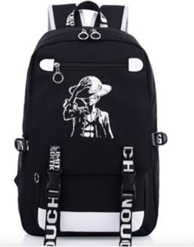 One Piece Luffy Ryggsekk Svart 48 cm