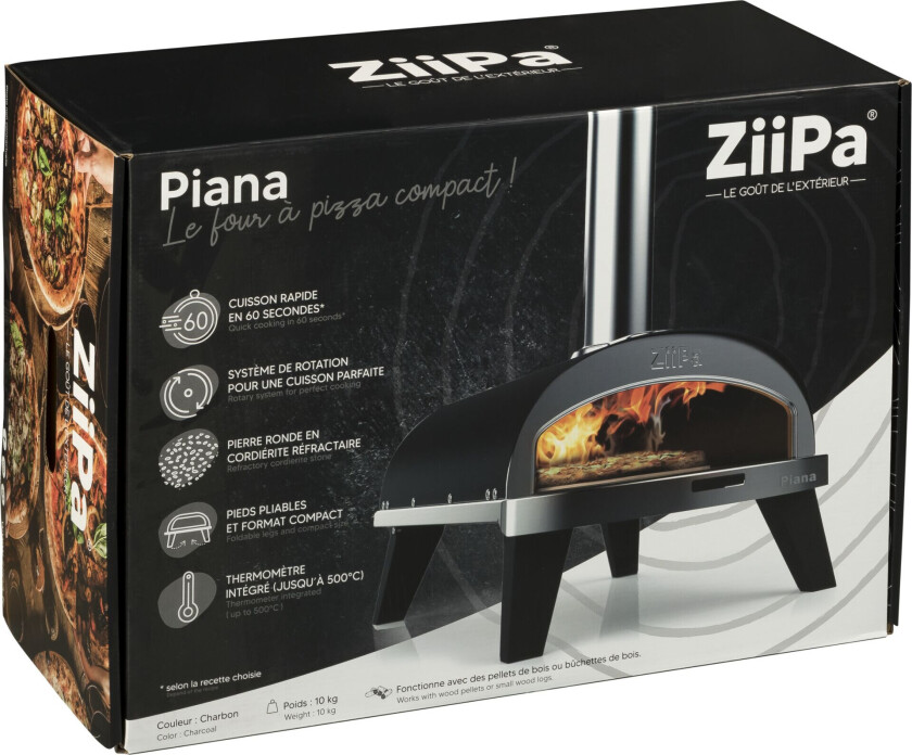ZiiPa Piana Pill Pizzaovn (Ø31cm) Karbon