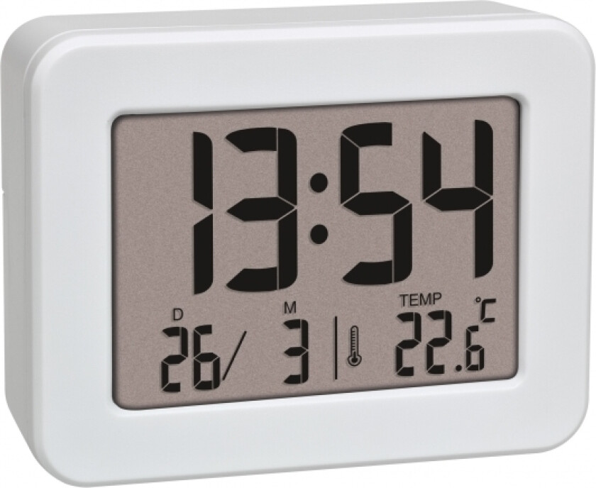 Tfa Dostmann 60.2044.02 Quartz Alarm Clock White Alarm Times 1 (60.2044.02)