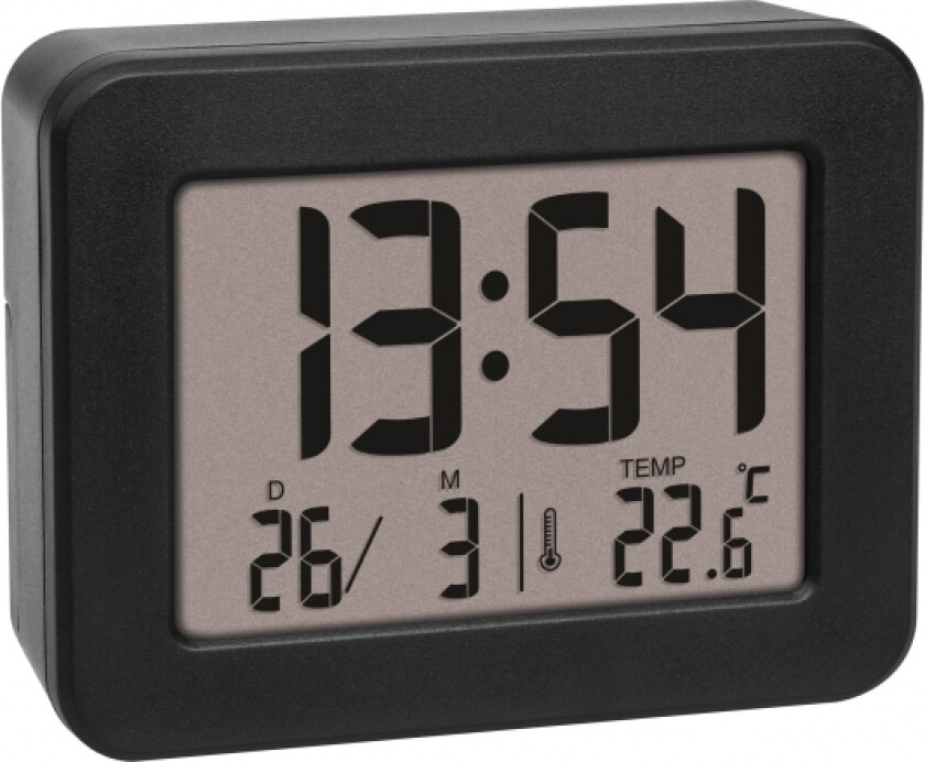 Tfa 60.2044.01 Quartz Alarm Clock Black Alarm Times 1 (60.2044.01)