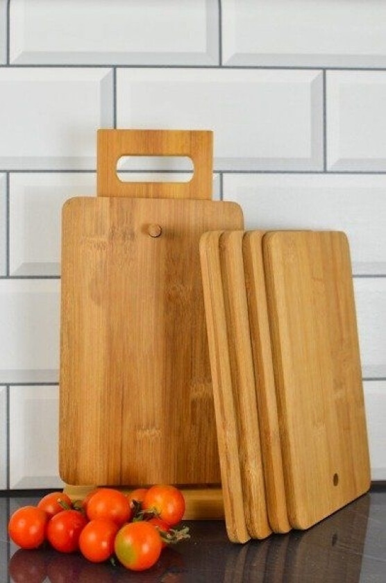 Kesper Bambus Skjærebrett 29,5X15cm 6 Stk. Med Stativ