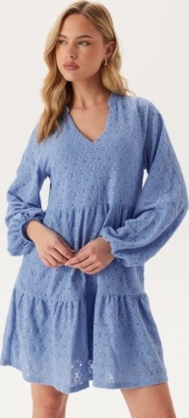 Objlaila Gia L/S RE SHORT DRES Cornflower Blue XL