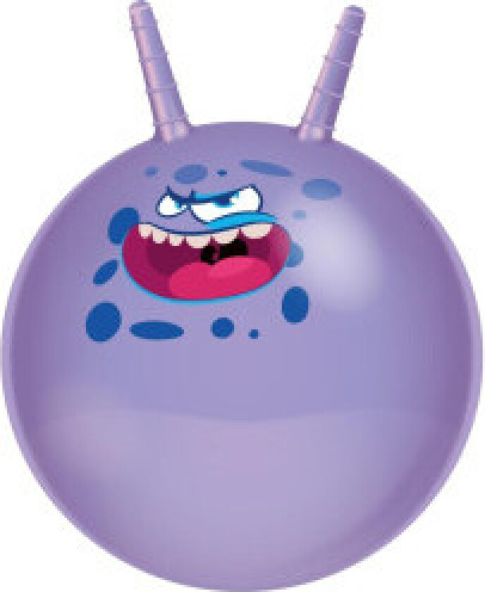Hoppeball med horn 45cm lilla