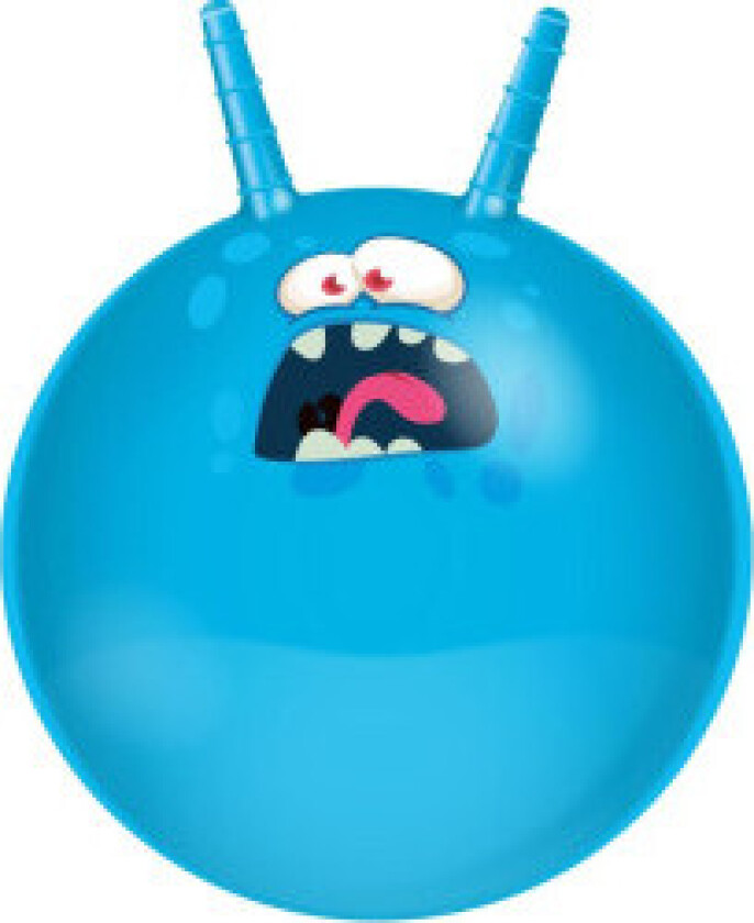 Hoppeball med horn, 45 cm, blå
