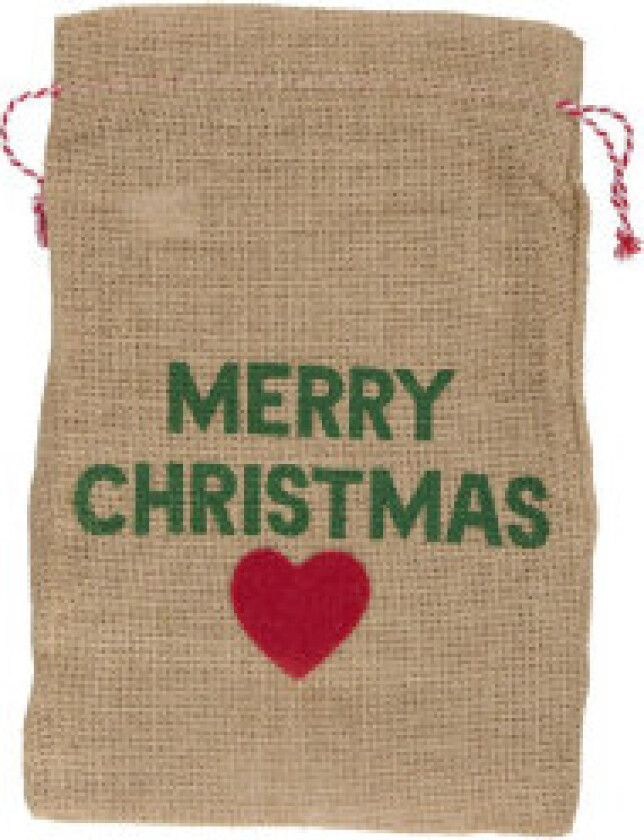 Jute gavepose 30x40cm articasa grønn