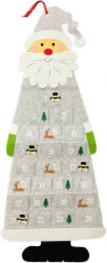 Adventskalender med Julenissen Grå