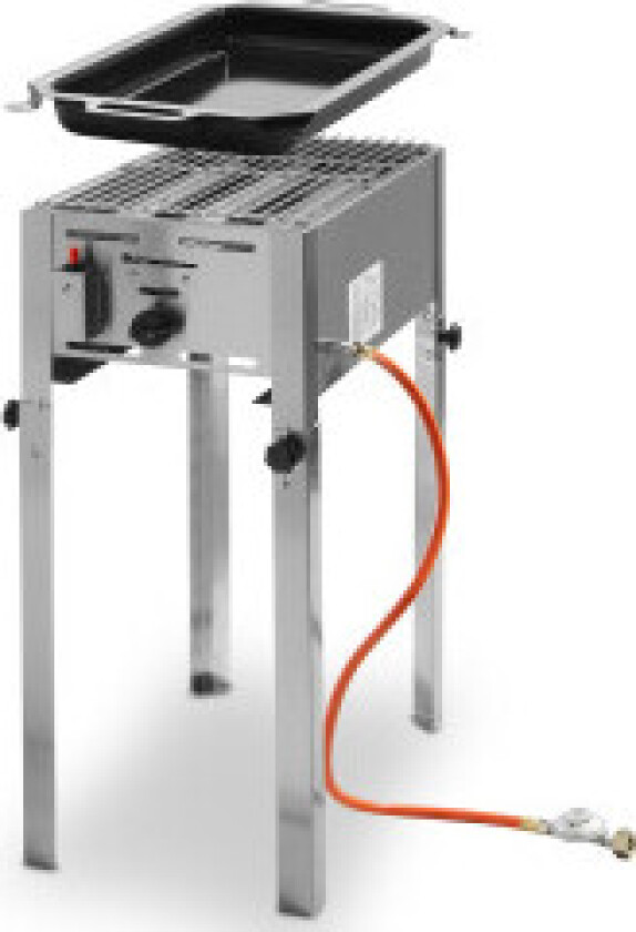 Gassgrill med stekepanne Grill Master Mini 290x480mm 5,8kW - Hendi 154700