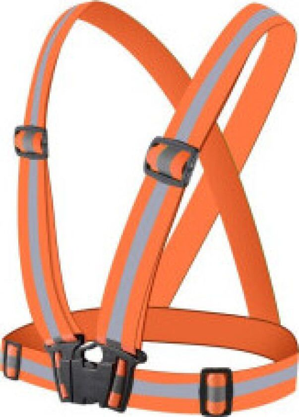 Refleks sele for sykkel, løpemotor, oransje refleksvest