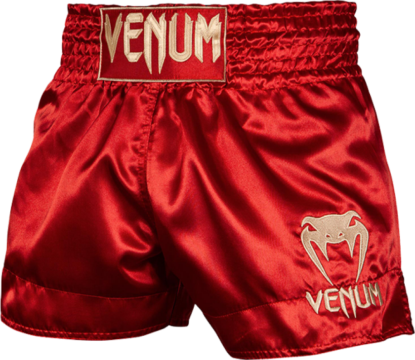 Classic Muay Thai Short Bordeaux/Gold