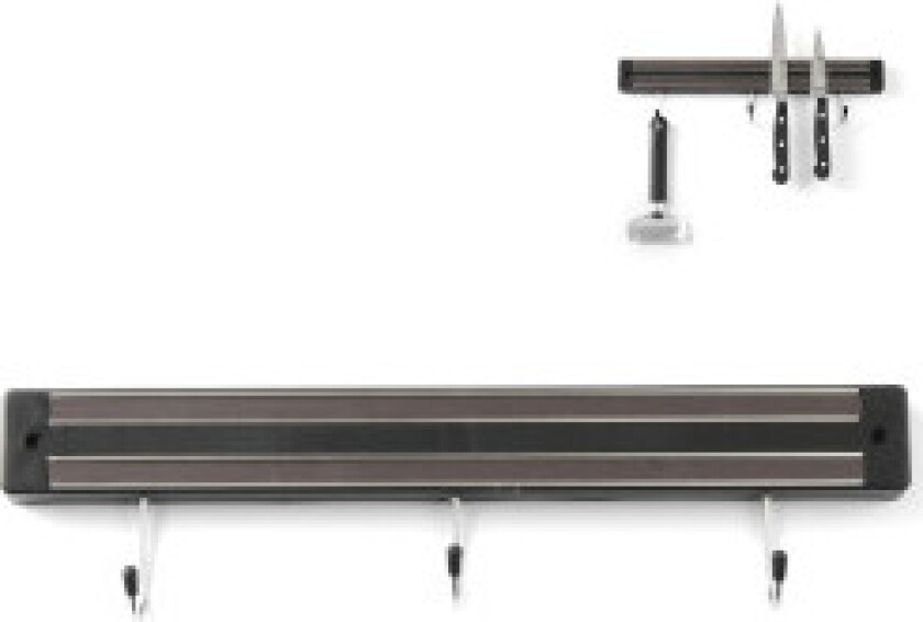 Magnetlist for kniver med kroker, lengde. 300 mm - Hendi 820209