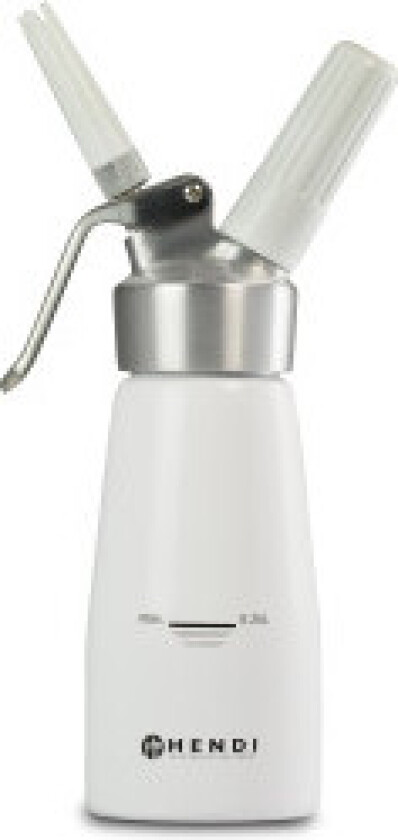 N2O Kitchen Line piskekremsifon SETT + 3 spisser 0,25L - hvit - HENDI 588031