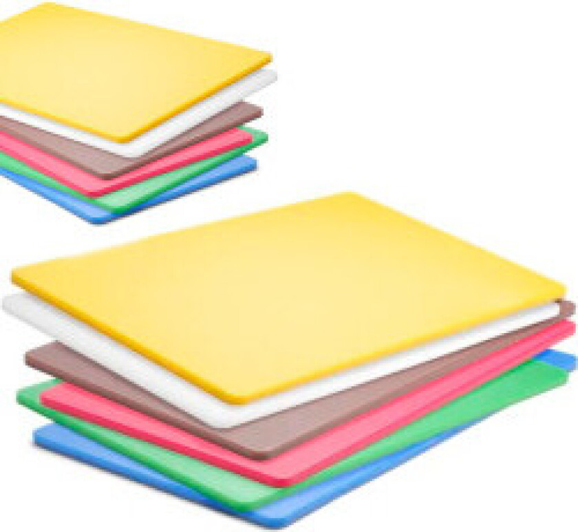 Sett med 6 HACCP GN 1/1 skjærebrett 10 mm - Hendi 826676