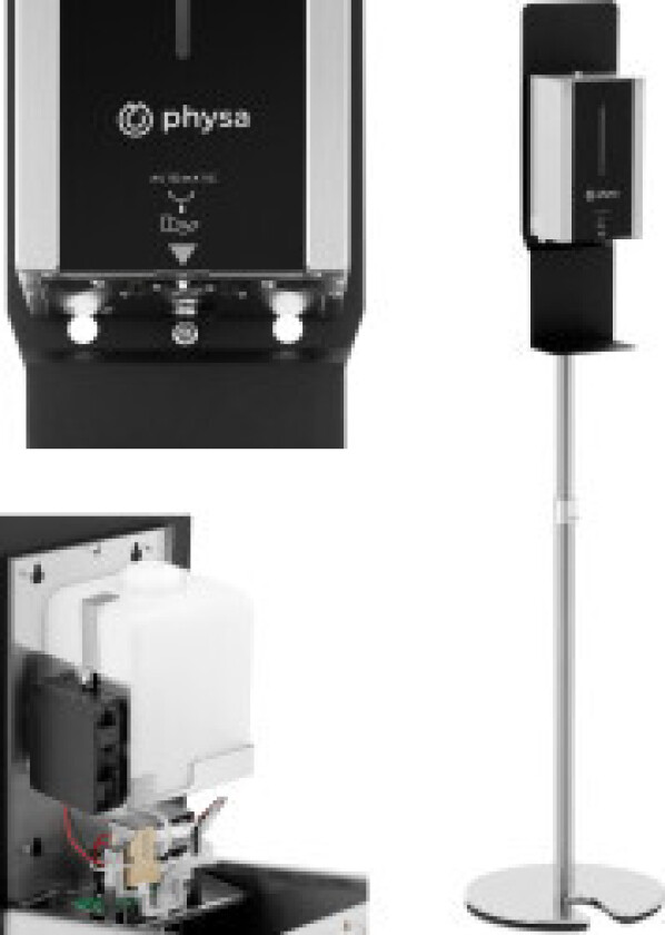 Frittstående såpedispenser, berøringsfri, automatisk, 100-140 cm, 1 l