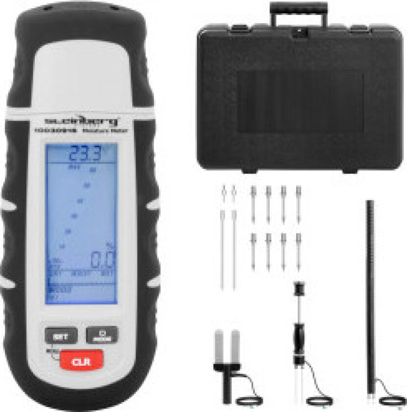 Fuktighetsmåler fuktmåler for byggematerialer LCD 1-75% KIT
