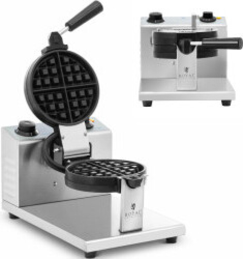 Rund vaffeljern for firedelte vafler. 17 cm 1200 W