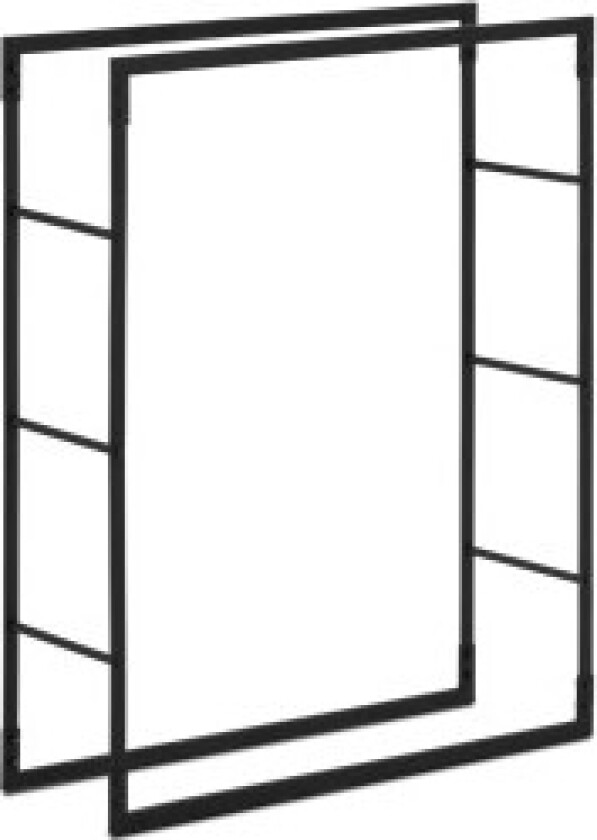 Metall rektangulært vedstativ LOFT opp til 40 kg 80 x 25 x 100 cm