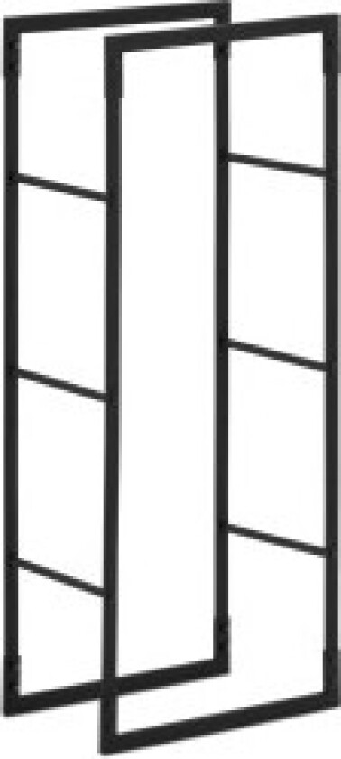 Metall rektangulært vedstativ LOFT opp til 25 kg 40 x 25 x 100 cm