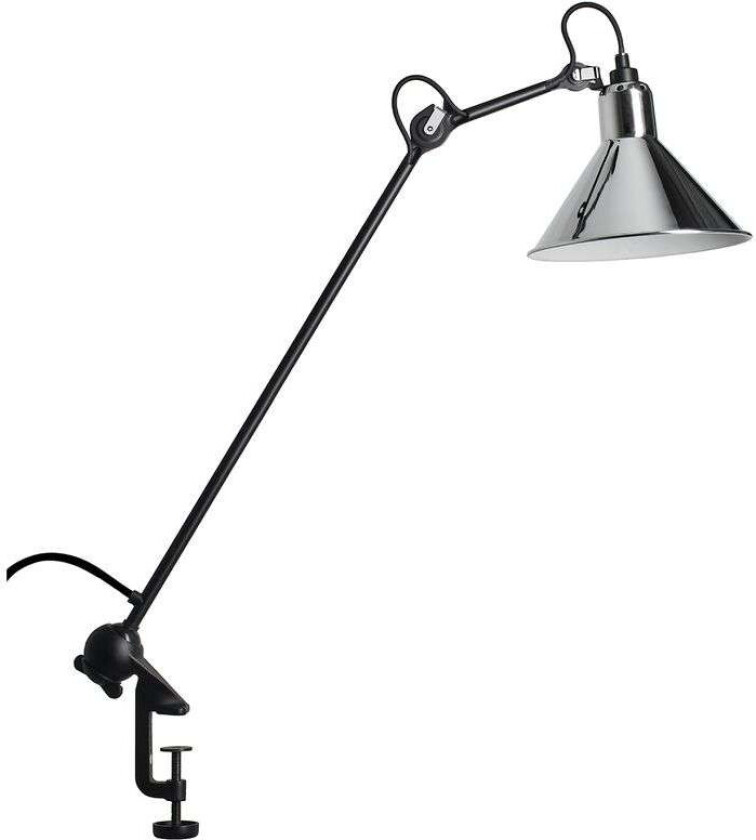 - 201 Bordlampe Svart/Krom Lampe Gras