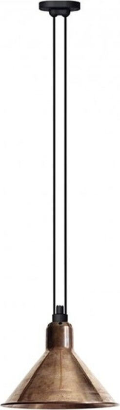 - 322 XL Pendel Konisk Rå Kobber Lampe Gras