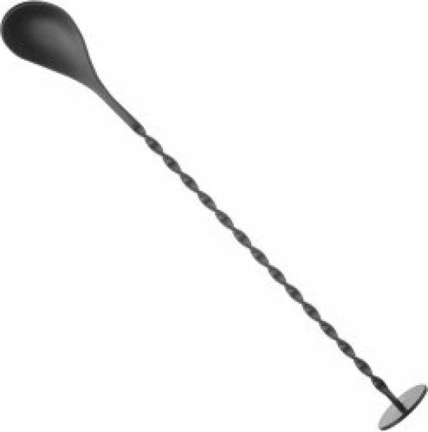 Bartenderskje for drinker, cocktailer, lang med muddler 280 x 35 mm - svart