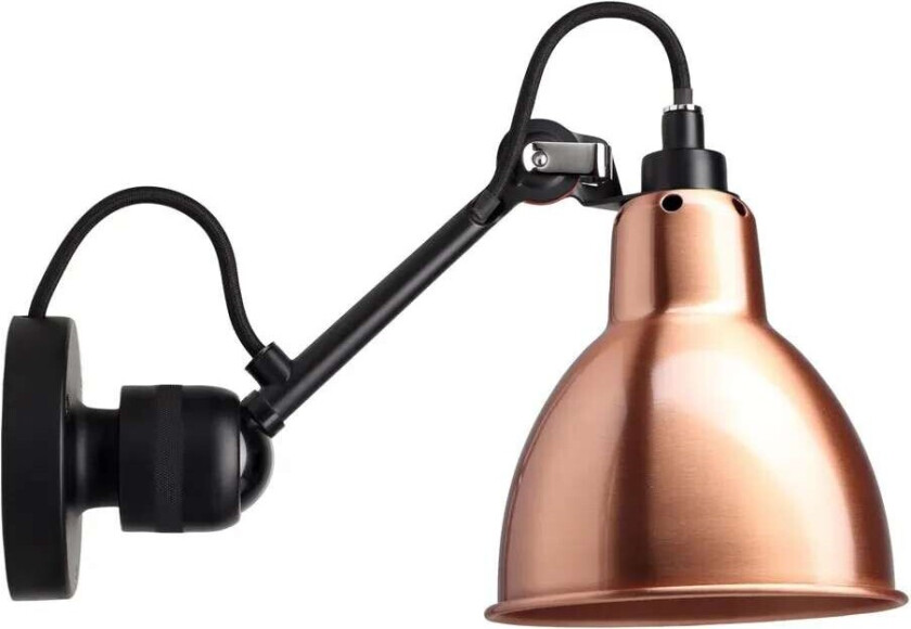 - 304SW Vegglampe Svart/Kobber/Hvit Lampe Gras