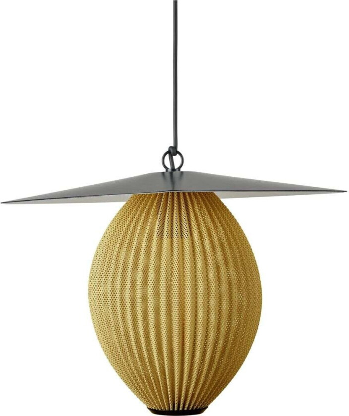- Satellite Utendørs Pendel Ø27 Mustard Gold/Black GUBI