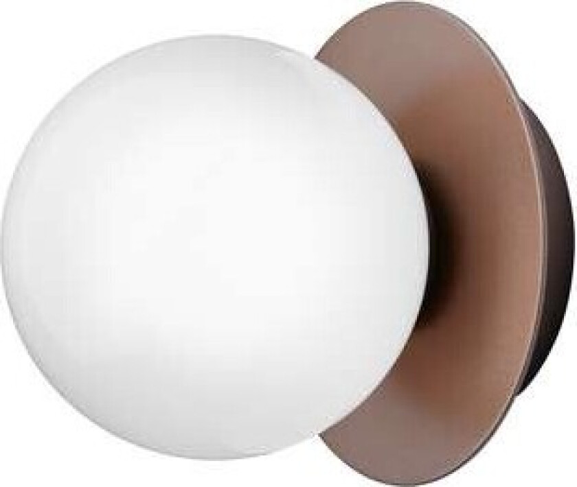 - Liila 1 Small Vegg-/Taklampe IP44 Dark Bronze/Opal