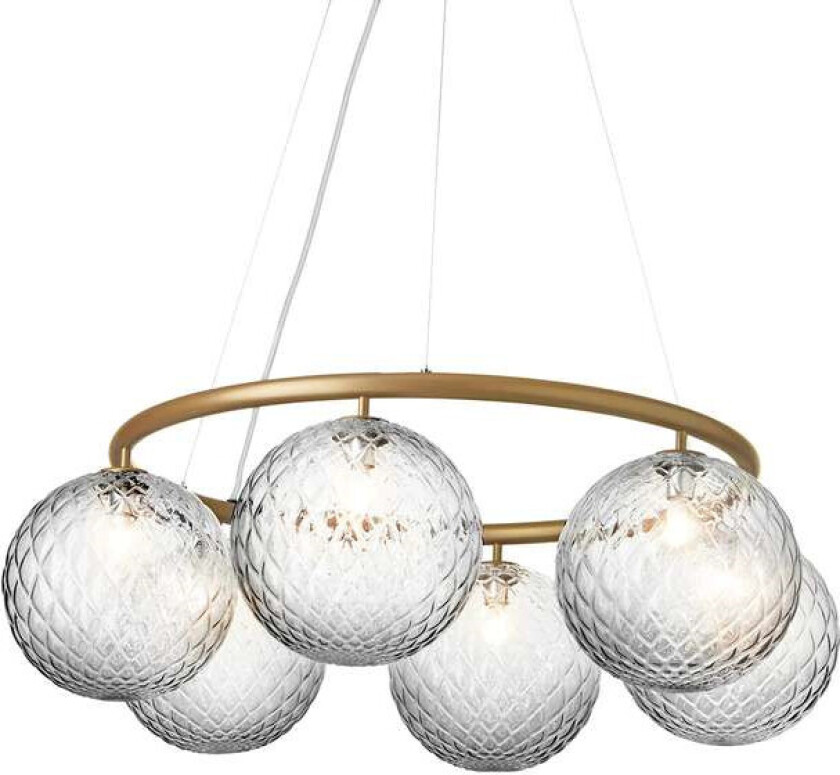 - Miira 6 Circular Lysekrone Brass/Optic