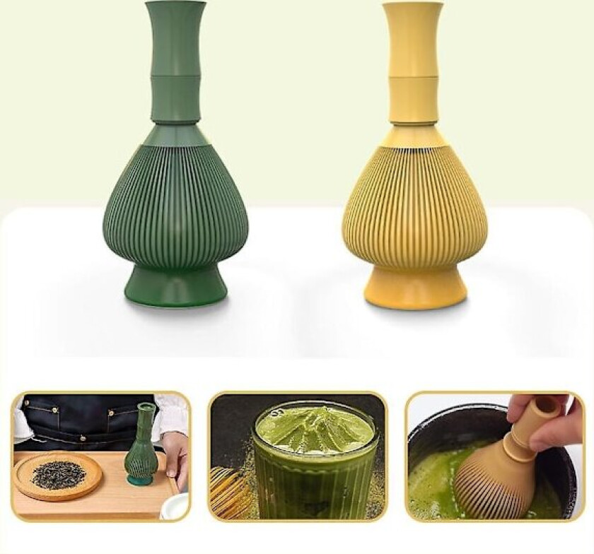 Gjenbrukbar Matcha-Visp i Harpiks, Plast, Oppvaskmaskinsikker, Matcha-Rørverktøy green