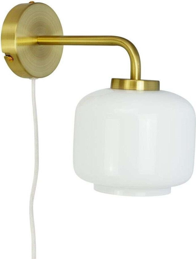 - Arp Vegglampe Ø15 Opal/Brass