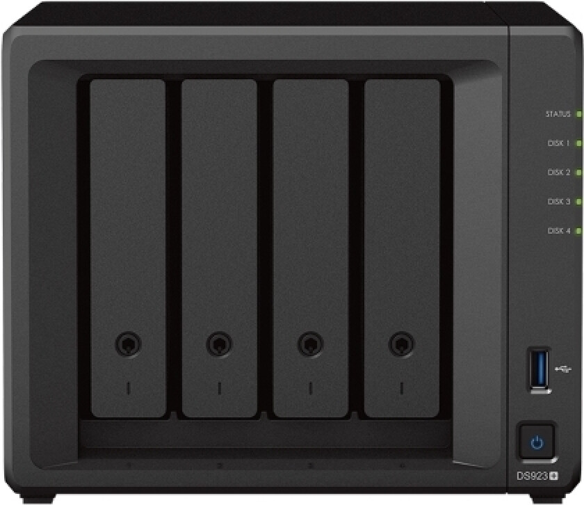 Diskstation Ds923+, Nas, Mini Tower, Ryzen Embedded, R1600, 4 Gb, Ddr4