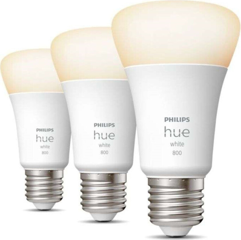 - Hue White/Color Amb. 6,5W Bluetooth E27 Pære 3pcs Hue