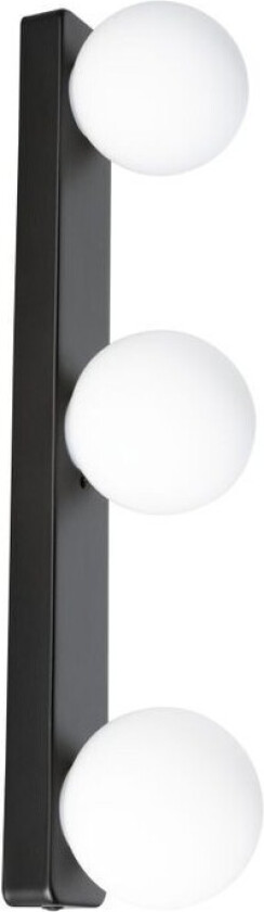 - Gove Vegglampe IP44 Dim. Matt Black/Satin