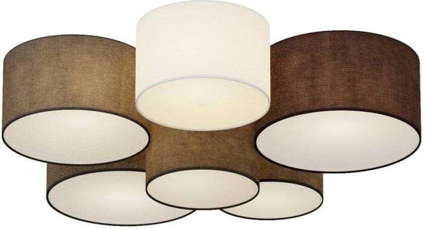 - Laurenz 6 Taklampe Grey/White/Brown