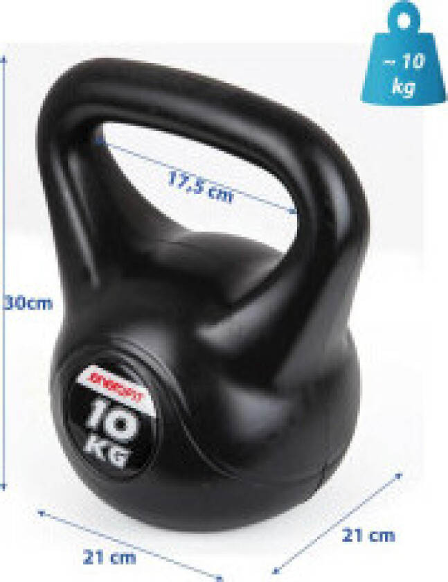 Kompositt dumbbell kettlebell 10 kg energitilpasningsvekt