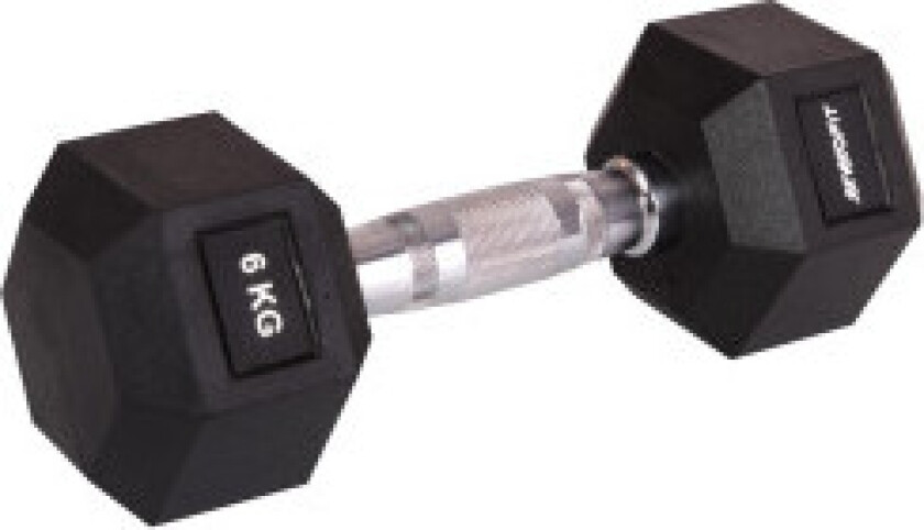 Gummi hantel sekskant 6 kg enero passform