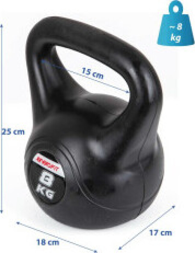 Kompositt kettlebell manual 8 kg energipassvekt