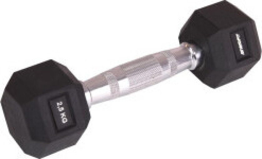 Gummi hantel sekskant 2,5 kg enero passform